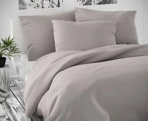 Saténové povlečení Luxury Collection 140x220/70x90 světle šedé