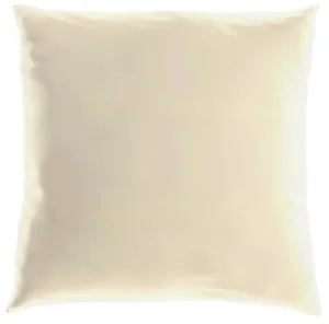 Saténový povlak na polštář smetanový 70x90 cm