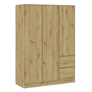 Šatní skříň BURELA 3D2S, dub artisan