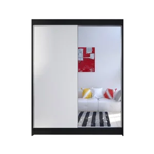 Šatní skříň Camino I, šířka 150 cm, černá/bílá