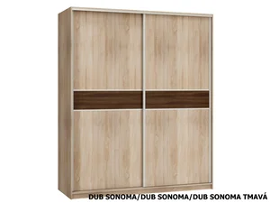 Šatní skříň EUDUNDA 2 B dub sonoma tmavý