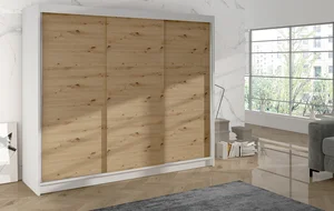 Šatní skříň HARDY II bílá/dub artisan