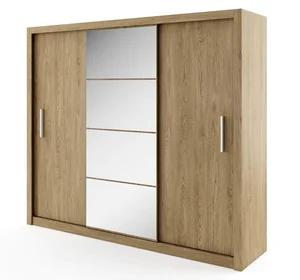 Šatní skříň IDEA 01 dub shetland s zrcadlem 250 cm