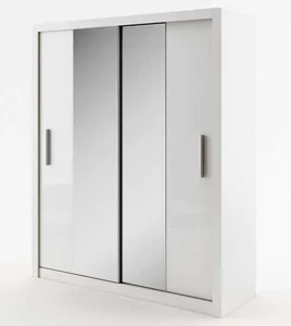 Šatní skříň IDEA 03 bílá s zrcadlem 180 cm