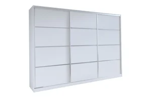 Šatní skříň LITOLARIS 250, bílé mat, bez zrcadla