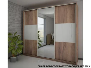 Šatní skříň MELROSE 4D se zrcadlem