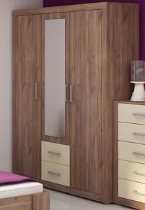 Šatní skříň MOLTENO 3D – craft tobaco/krém, 5 let záruka