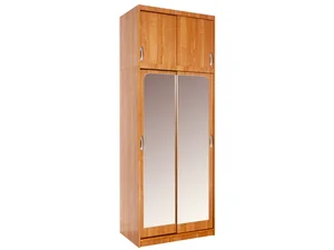 Šatní skříň RANGALA se zrcadlem, olše 100 × 240 × 61 cm