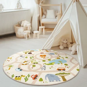 Savana Ride – pratelný dětský hrací koberec Ø150 cm, Mila Home