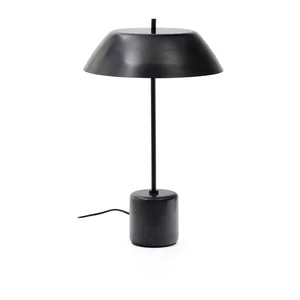 Sayra – stolní lampa s černým mramorovým podstavcem a kovovým stínidlem, 58 cm