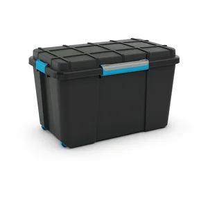 Scuba Box – černý plastový úložný box s víkem 73,5×44,5×46 cm