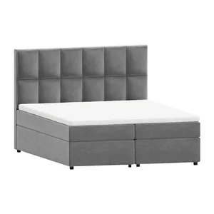 Šedá boxspring postel s úložným prostorem 180x200 cm Flip Ropez