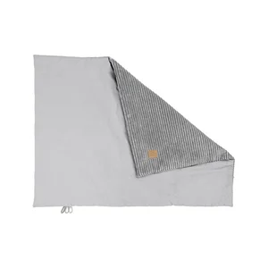 Šedá dětská deka z manšestru 100×77 cm – Meowbaby