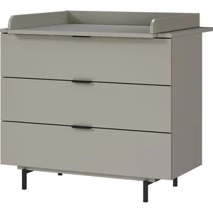 Šedá dětská komoda s přebalovacím pultem Tomino