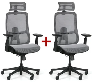 Šedá kancelářská židle MIA 1+1 zdarma