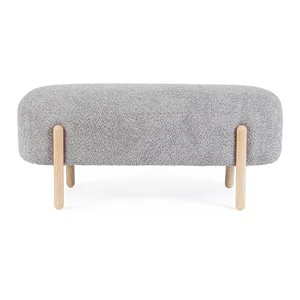 Šedá lavice z bouclé Dayla – Bizzotto