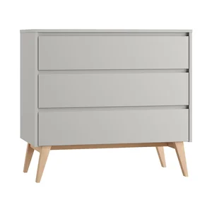 Šedá nízká dětská komoda Swing 100 × 52,5 cm – Pinio