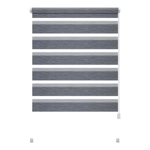 Šedá roleta den a noc 97x150 cm Zebra Natur Gardinia