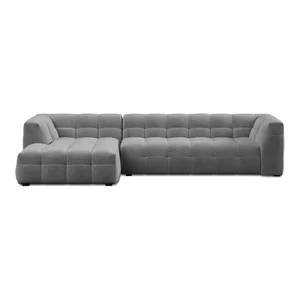 Šedá sametová rohová pohovka Vesta Windsor & Co Sofas levý roh