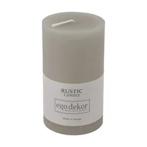 Šedá svíčka Rustic by Ego dekor – 38 h doba hoření