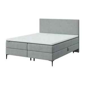 Šedá úložná boxspring postel 160x200 cm Bufo