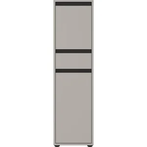 Šedá vysoká úzká koupelnová skříňka Lemont 33×121 cm