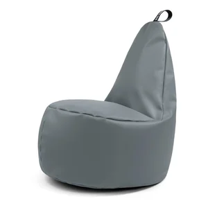 Sedací vak Lull L – So Soft v šedé imitaci kůže