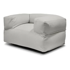 Sedací vak MooG SLOWDOWN, světle šedý bouclé