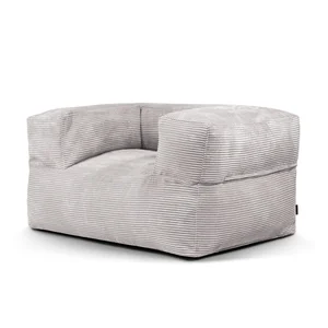 Sedací vak MooG SLOWDOWN – světle šedý manšestr