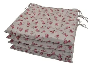 Sedák 9 prošití – set 4 kusy, motiv růže