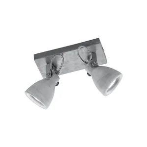 Šedé nástěnné svítidlo Trio Concrete, 2 žárovky, 23 cm