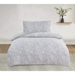 Šedé žakárové povlečení na jednolůžko 140×200 cm Boston My House