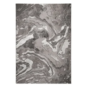 Šedo-stříbrný koberec Marbled 160x230 cm