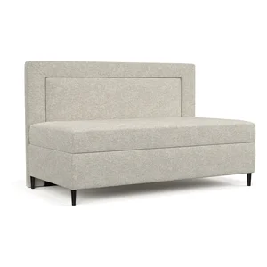 Šedobéžová jednolůžková postel Alba 90x200 cm