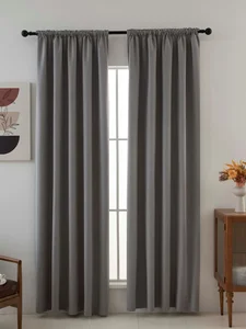 Šedohnědé blackout závěsy Ricardo 140x160 cm 2ks