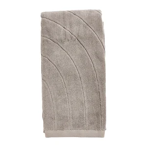 Šedý bavlněný froté ručník 50x100 cm Time-Zone