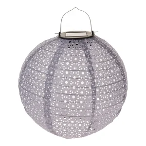 Šedý dekorativní lampion 25 cm