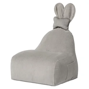 Šedý dětský sedací vak Funny Bunny