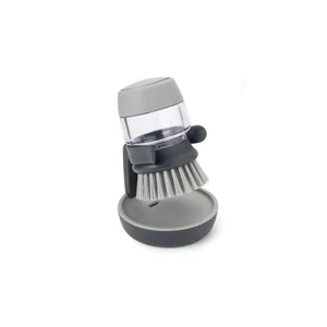 Šedý kartáč Palm Scrub s dávkovačem a stojánkem