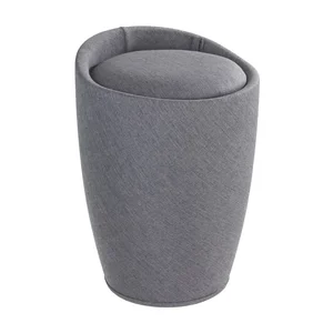 Šedý koš na prádlo se taburetkou Wenko Linen Look 20 l