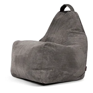 Šedý manšestrový sedací vak Play Amuse SLOWDOWN