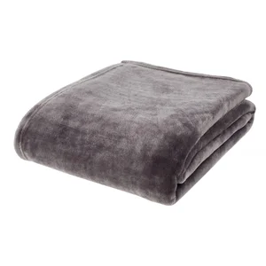 Šedý mikroplyšový přehoz 200×240 cm Raschel – Catherine Lansfield