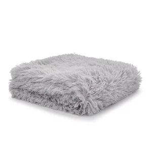 Šedý mikroplyšový přehoz na dvoulůžko 245×280 cm – Cuddly