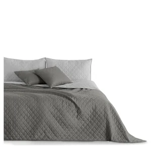Šedý oboustranný přehoz z mikrovlákna DecoKing Axel 240x260 cm
