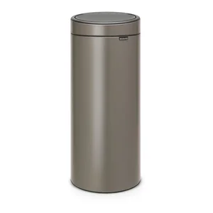 Šedý ocelový koš 30 l Touch Bin Brabantia