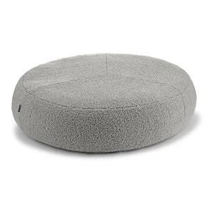 Šedý pelíšek pro psa z bouclé s průměrem 70 cm