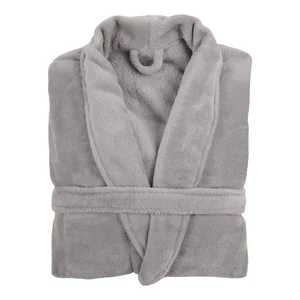Šedý plyšový župan Tiseco Home Studio Cozy S/M
