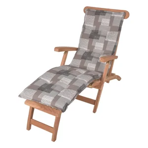 Šedý podsedák na zahradní lehátko 52x170 cm