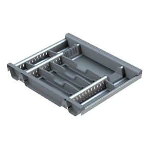 Šedý příborník do zásuvky Flexo 38×46 cm