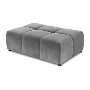 Šedý sametový modul pohovky Rome Velvet